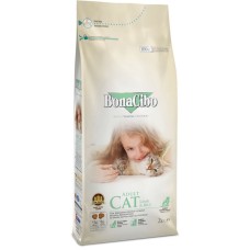 Сухой корм BonaCibo Adult Cat Lamb&Rice, для котов с чувствительным пищеварением и привередливых в еде, 2 кг