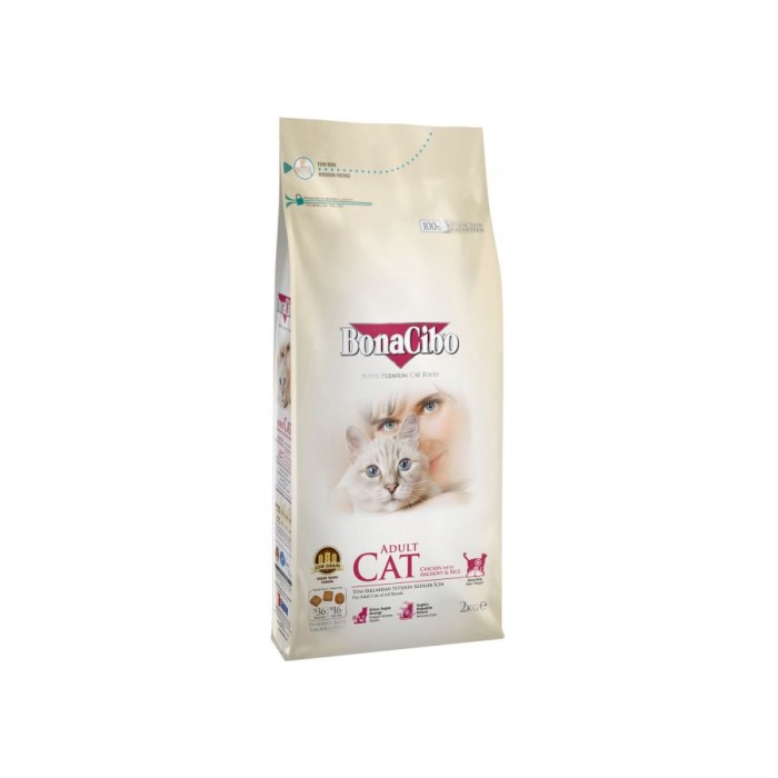 Сухий корм BonaCibo Adult Cat Chicken&Rice для дорослих котів всіх порід, курка/анчоуси/рис, 5 кг