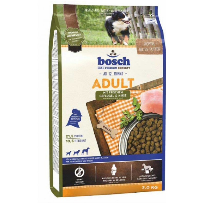 Bosch Adult - Корм для  взрослых собак,  птица со спельтой 3 кг
