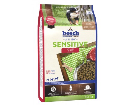 Корм Bosch Sensitive Ягня та рис для Собак 15кг