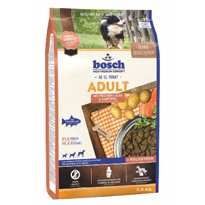 Корм Bosch Adult з лососем та картоплею для Собак 15кг