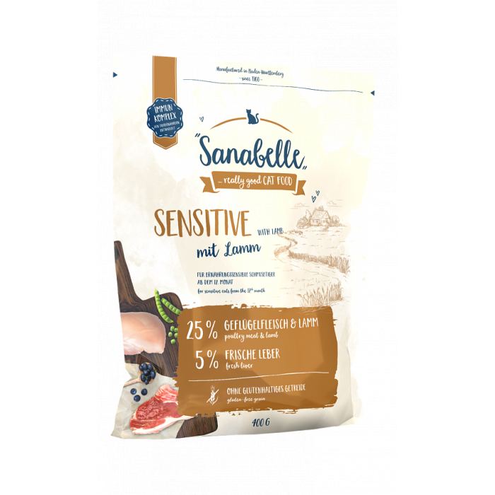 Sanabelle Sensitive Гипоаллергенный кошачий корм  с ягнёнком для кошек на диете 10кг