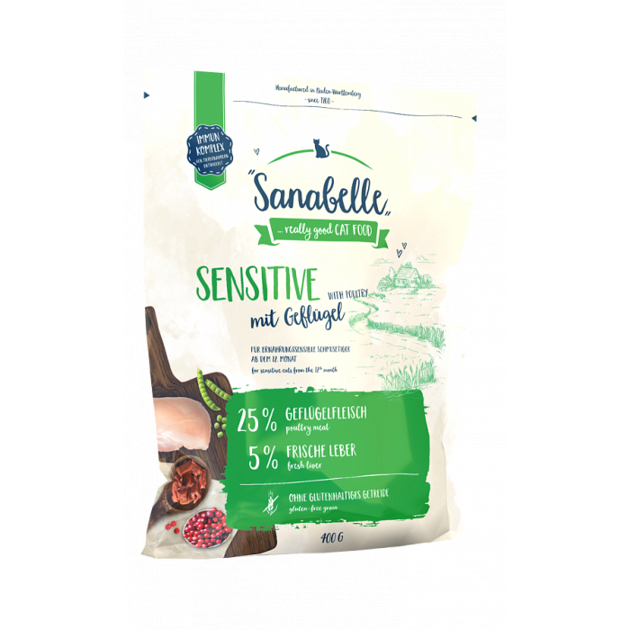 Sanabelle Sensitive Дієтичний котячий корм з м'ясом свійської птиці 10кг