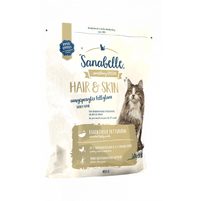 Sanabelle Hair & Skin Котячий корм для здоров'я та кольору вовни 10кг