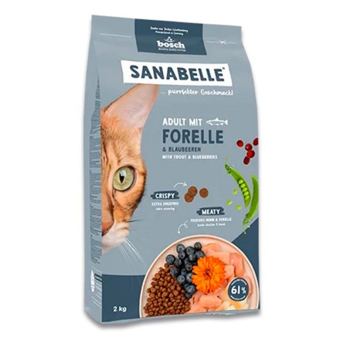 Корм для котів Sanabelle Adult (форель із чорницями) 2 кг