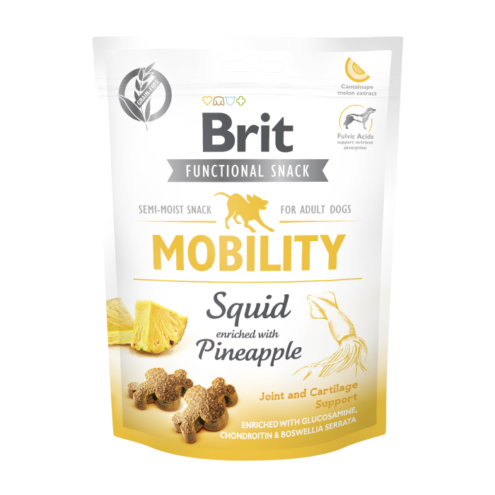 Функціональні ласощі Brit Care Mobility, для собак, кальмар з ананасом, 150 г