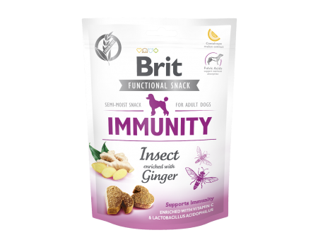 Функціональні ласощі Brit Care Immunity, для собак, комахи з імбиром, 150 г