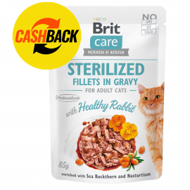 Влажный корм Brit Care Cat, для кошек, филе в соусе с мясом кролика, 85 г