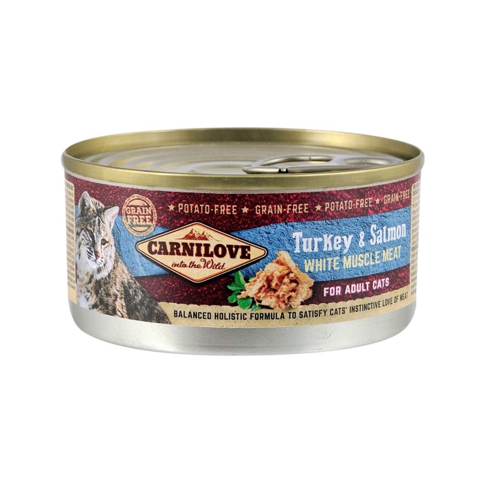 Корм вологий Carnilove Turkey & Salmon, для дорослих котів, з індичкою і лососем, 100 г 