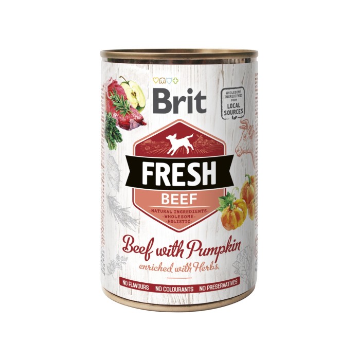 Консерва Brit Fresh Beef/Pumpkin, для собак, з яловичиною і гарбузом, 400 г