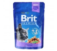 Влажный корм Brit Premium Треска для взрослых кошек 100г..