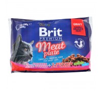 Brit Premium Cat Набір паучів М'ясна тарілка 4x100г..