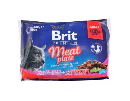 Влажный корм Brit Premium Ассорти Мясная тарелка