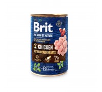 Brit Premium вологий корм для собак з куркою та курячим серцем 0,4 кг..