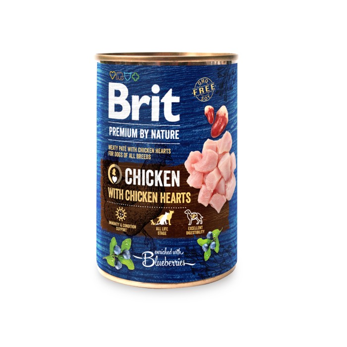 Brit Premium влажный корм для собак с курицей и куриным сердцем 0,4 кг