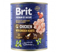Brit Premium влажный корм для собак с курицей и куриным сердцем 0,8 кг..