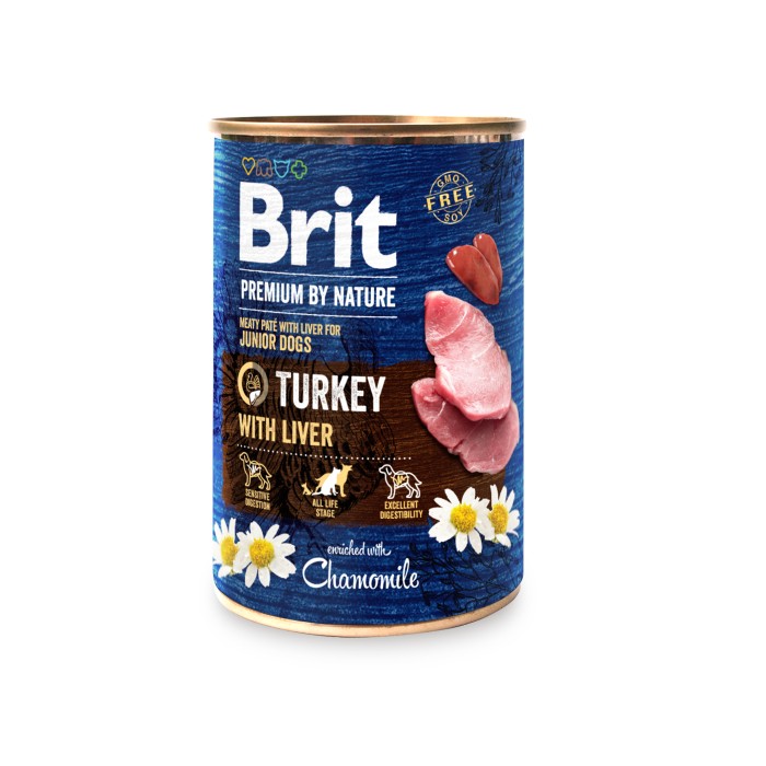 Brit Premium влажный корм для собак с индейкой и индюшиной печенью 0,4 кг