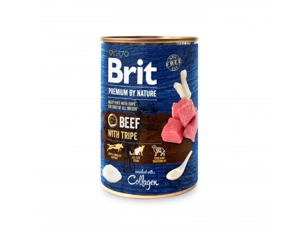 Brit Premium вологий корм для собак з яловичиною та трібухами 0,4 кг