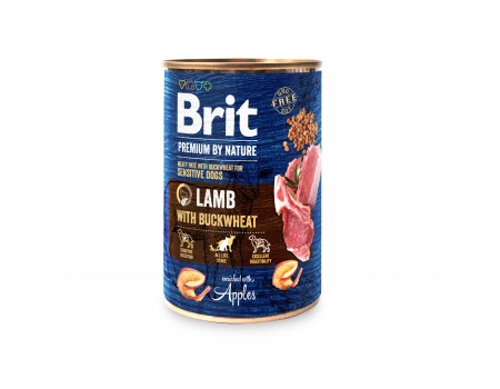 Brit Premium влажный корм для собак с ягненком и гречкой 0,4 кг
