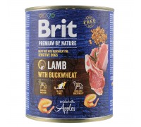 Brit Premium влажный корм для собак с ягненком и гречкой 0,8 кг..