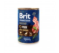 Brit Premium влажный корм для собак со свининой и свиной трахеей 0,4 к..