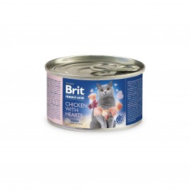 Brit Premium by Nature Cat k 200g курица с сердечками..