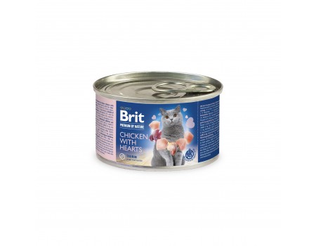 Brit Premium by Nature Cat k 200g курица с сердечками