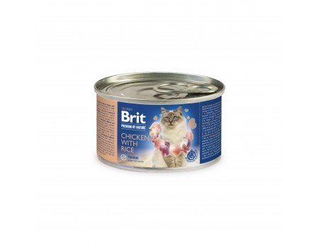 Brit Premium by Nature Cat k 200g курка з рисом