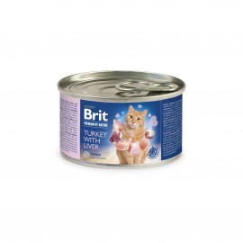 Brit Premium by Nature Cat k 200g индейка с печенью..