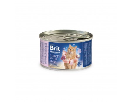 Brit Premium by Nature Cat k 200g індичка з печінкою