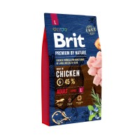 Сухой корм для взрослых собак крупных пород Brit Premium Dog Adult L с курицей, 8 кг