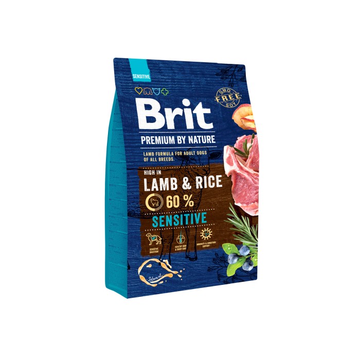 Сухий корм для собак з чутливим травленням Brit Premium Dog Sensitive Lamb з ягням, 3 кг 