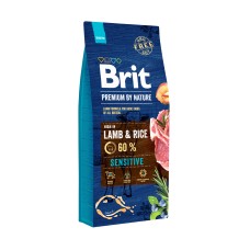 Сухий корм для собак з чутливим травленням Brit Premium Dog Sensitive Lamb з ягням, 15 кг 