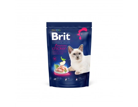 Brit Premium Cat Sterilised для стерилізованих кішок та кастрованих котів