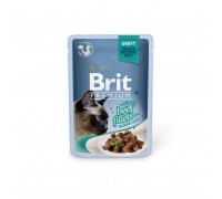 Влажный корм Brit Premium филе говядины в соусе 85г..