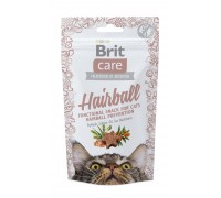 Функціональні ласощі Brit Care Hairball з качкою д/котів, 50г..