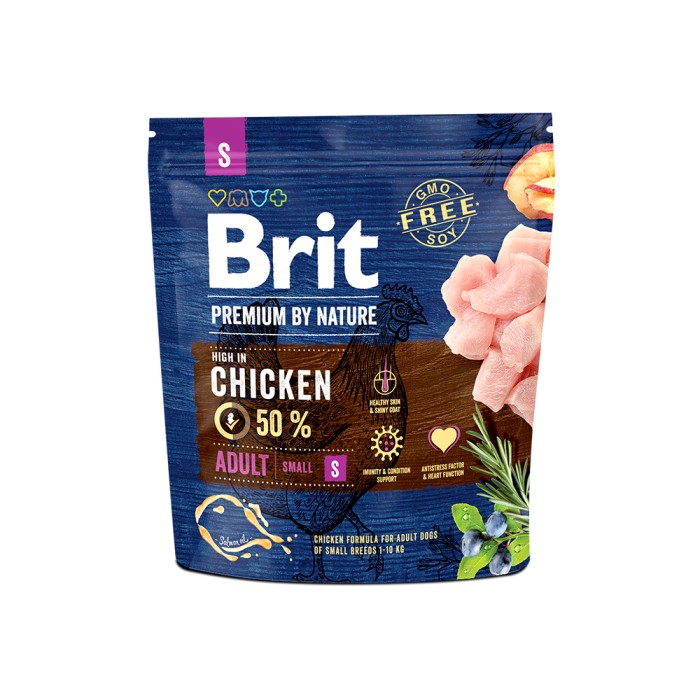 Brit Premium Dog  Adult S для взрослых собак маленьких пород 1 кг