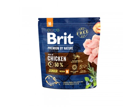 Brit Premium Dog Junior M для щенков и молодых собак средних пород 1 кг
