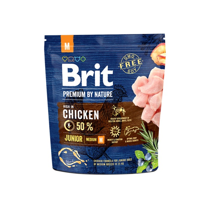 Brit Premium Dog Junior M для цуценят та молодих собак середніх порід 1 кг