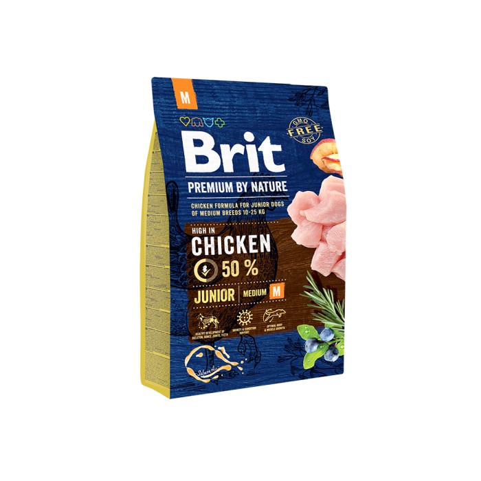 Brit Premium Dog Junior M для цуценят та молодих собак середніх порід 3 кг