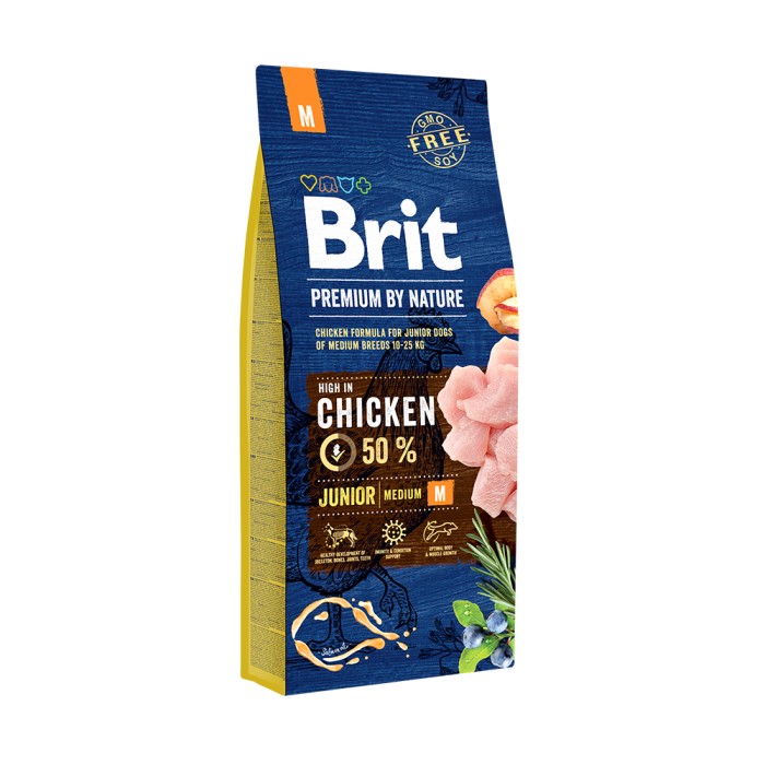 Brit Premium Dog Junior M для цуценят та молодих собак середніх порід 15 кг