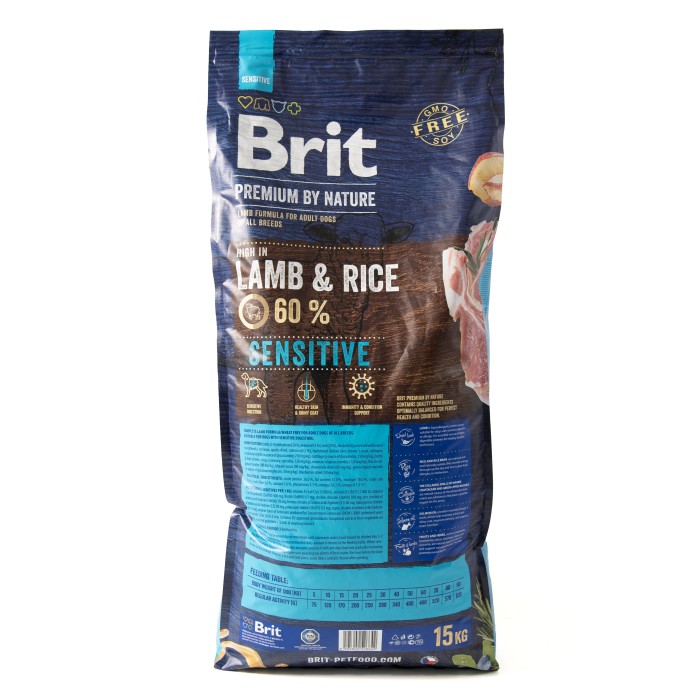 Сухий корм для собак з чутливим травленням Brit Premium Dog Sensitive Lamb з ягням, 15 кг 