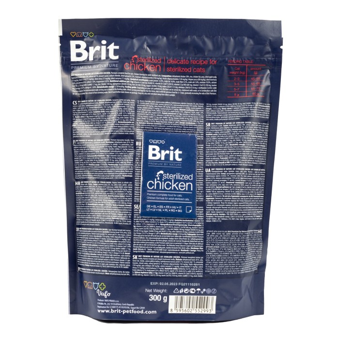 Brit Premium Cat Sterilised для стерилізованих кішок та кастрованих котів