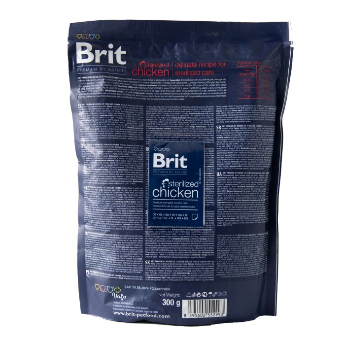 Brit Premium Cat Sterilised для стерилізованих кішок та кастрованих котів