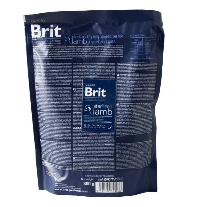 Brit Premium Cat Sterilised для стерилізованих кішок та кастрованих котів
