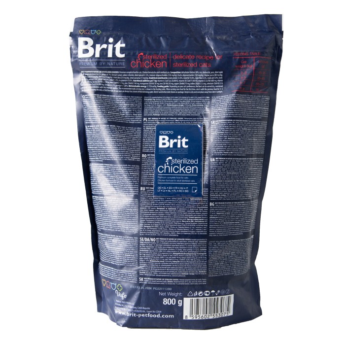 Brit Premium Cat Sterilised для стерилизованных кошек и кастрированных котов
