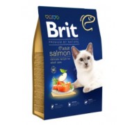 Brit Premium Cat Adult Salmon с лососем для взрослых кошек 800г..