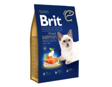 Brit Premium Cat Adult Salmon с лососем для взрослых кошек 8 кг