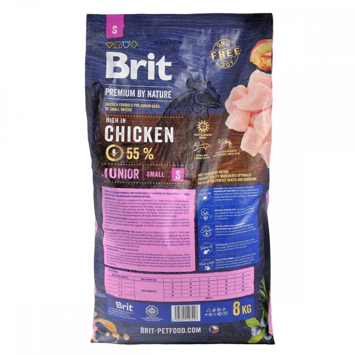 Brit Premium Dog Junior S для цуценят та молодих собак маленьких порід 8 кг