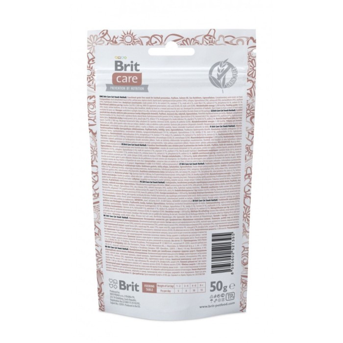 Функциональные лакомства Brit Care Hairball с уткой д/котов, 50г